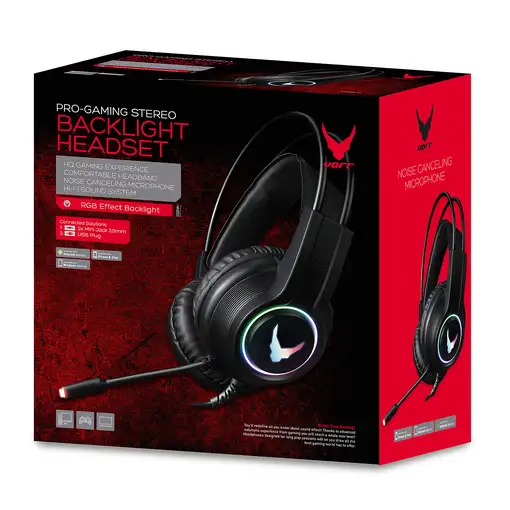 Varr VH8030 auricular y casco Auriculares Alámbrico Diadema Juego Negro