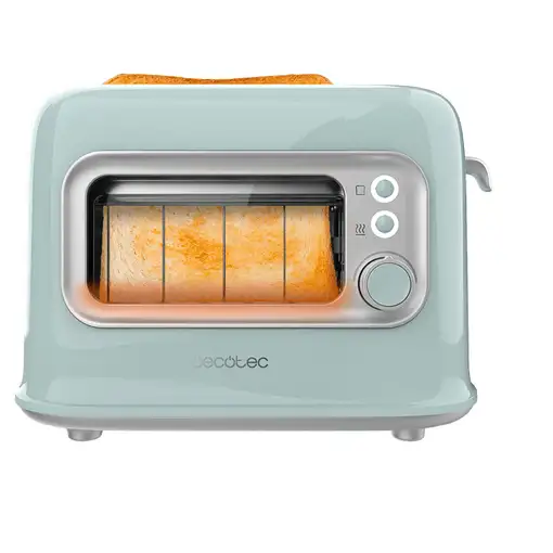 Cecotec RetroVision Blue 5 2 rebanada(s) 700 W Azul claro, Acero inoxidable