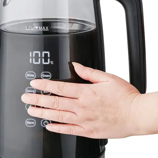 ELDOM C530 NEVO tetera eléctrica 1,7 L 2200 W Negro, Transparente