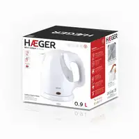 Haeger EK-13W.006B tetera eléctrica 0,9 L 1300 W Blanco