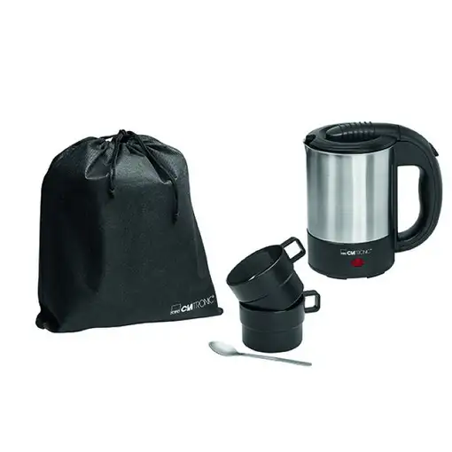 Clatronic WKR 3624 tetera eléctrica 0,5 L 1000 W Negro, Acero inoxidable