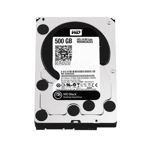 Western Digital Black disco duro interno 500 GB 7200 RPM 64 MB 3.5" Serial ATA III