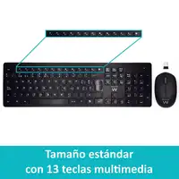 Ewent EW3256 teclado Ratón incluido Universal RF inalámbrico QWERTY Español Negro
