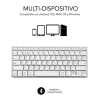 Teclado Advance Compact Aluminio  BlancoPlata