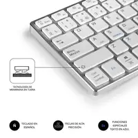 Teclado Advance Compact Aluminio  BlancoPlata