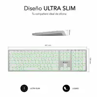 Teclado Bluetooth/2.4G Master Iluminado Extendido  BlancoPlata