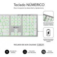 Teclado Bluetooth/2.4G Master Iluminado Extendido  BlancoPlata