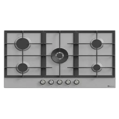 Solthermic Placa Gas 90 Bl041 Inox 5 Fuegos + Wok