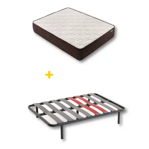 Pack Colchon Descansin + Somier con patas 160 x 190 | Alta Firmeza | Silencioso
