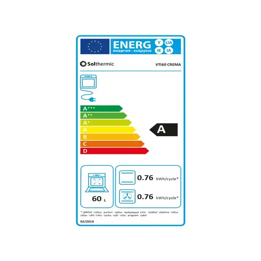 SOLTHERMIC COCINA 60X60 VTI60 CREMA INDUCCION