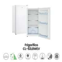 Frigorifico Una Puerta CL-92L8WEV, 88 l, 83 cm, Ciclico, E, Blanco