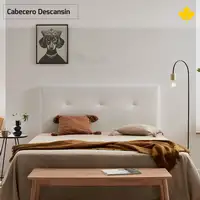 Cabecero de Cama Tapizado 180cm | Blanco | Directo a suelo sin agujeros |Descansin
