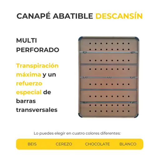 Canape Abatible 160 x 190 cm | Color Beige | Con Subida A Domicilio | Descansin