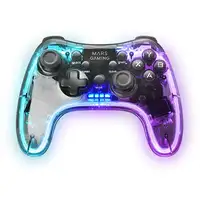 Mars Gaming Gamepad Inalámbrico 2.4GPRO, Neon RGB, Vibración Háptica Dual, Joystic
