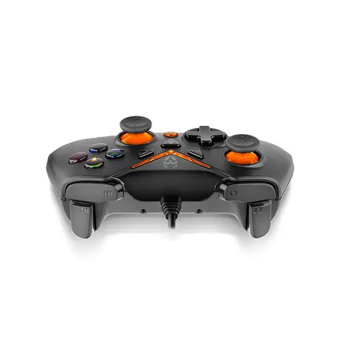 NOX NXKROMKEY mando y volante Negro USB Gamepad Analógico Android, PC, Playstation