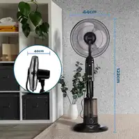 Ventilador nebulizador FAN-16NEBULIZADORNG - Mando  75W -Negro