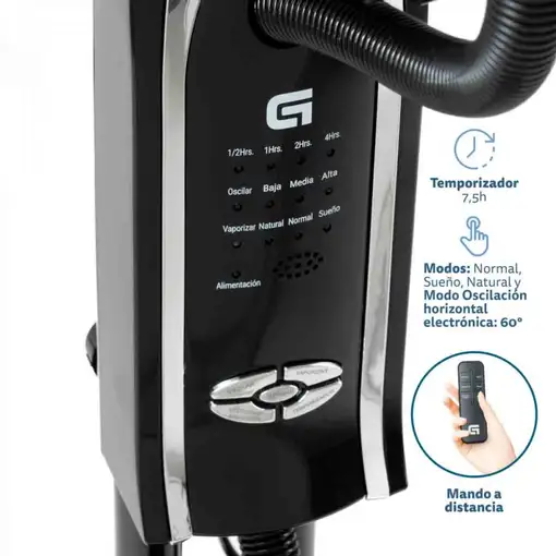 Ventilador nebulizador FAN-16NEBULIZADORNG - Mando  75W -Negro