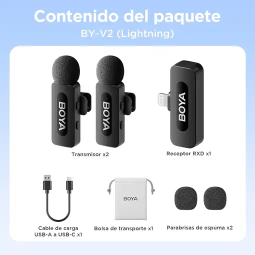 Micrófono Inalámbrico iPhone Lightning Doble Canal