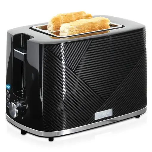 Tostadora Pan Ranura Ancha,Tostador 2 Rebanadas 7 Niveles Tostado,TA1169BLK Briebe