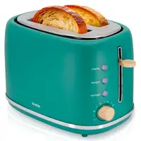 Tostadora Pan Ranura Ancha,Tostador 2 Rebanadas,6 Niveles Tostado,TA1166GRE Briebe