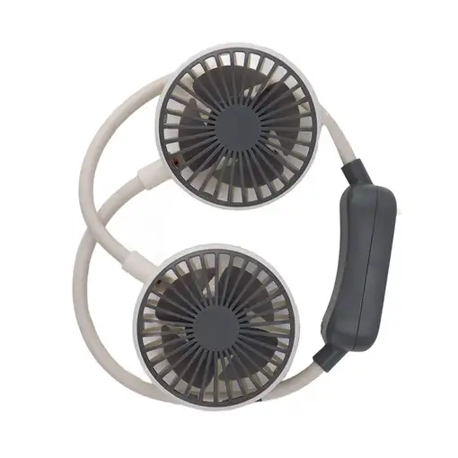 Ventilador Portátil De Cuello Klack De Doble Cabeza USB Rosa