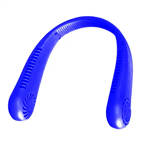 Ventilador de cuello recargable Ventilador USB ajustable 1200 mAh Azul