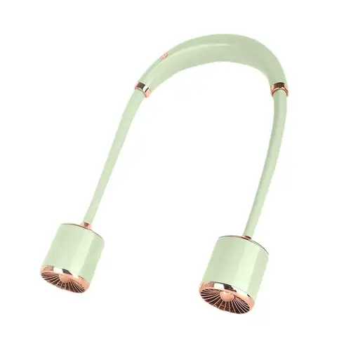 Ventilador de Cuello Klack Recargable por USB: Refresca Tu Día Verde