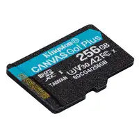 Kingston Technology Tarjeta microSDXC Canvas Go Plus Gen4 de 256 GB, 200 MB/s, A2