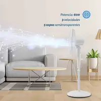 Ventilador Grunkel B16ECOTIMER, 60W, 3 vel., modos, temporizador y panel LCD