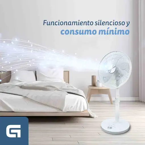 Ventilador Grunkel FAN-14SILENCE, 4 vel., 3 modos, mando y temporizador