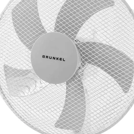 Ventilador Grunkel FAN-165X blanco, 50W, 3 vel., 5 aspas, altura regulable