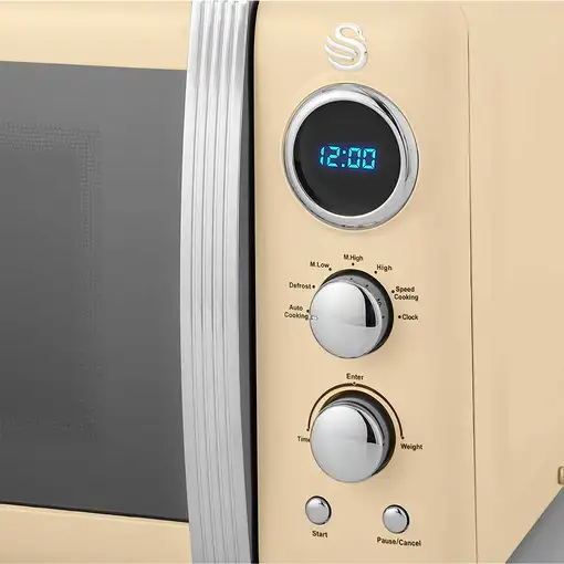 Retro Microondas Digital 20L, 5 Niveles de Potencia, SM22030CNEU SWAN