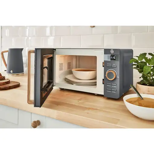 Nordic Microondas Digital, 20L, 6 Niveles, Temporizador, SM22036GRYNEU SWAN