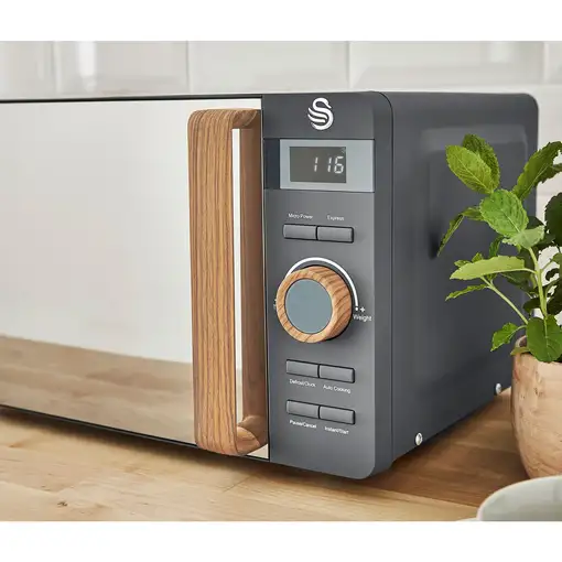 Nordic Microondas Digital, 20L, 6 Niveles, Temporizador, SM22036GRYNEU SWAN