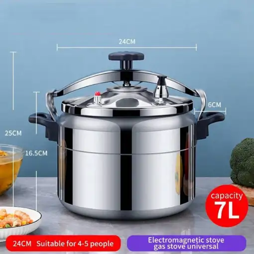 Olla a presión Klack de 7 Litros, de aleación de aluminio con asas doble