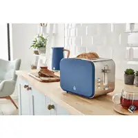 Nordic Tostadora Pan Ranura Ancha 2 Rebanadas, 3 Funciones, ST14610BLUNEU SWAN