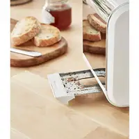 Nordic Tostadora Pan Ranura Ancha 2 Rebanadas, 3 Funciones, ST14610WHTNEU SWAN