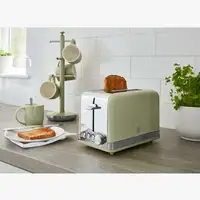Retro Tostadora Pan Ranura Ancha 2 Rebanadas,  Descongelación, ST19010GNEU SWAN