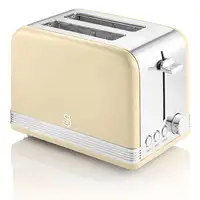 Retro Set Desayuno Hervidor de Agua 1,8 L, Tostadora 2 Rebanadas, STP7050CNEU SWAN