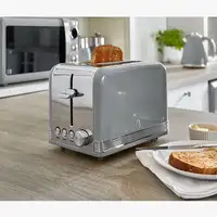 Retro Tostadora Pan Ranura Ancha 2 Rebanadas,  Descongelación, ST19010GRNEU SWAN
