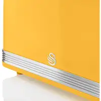 Retro Tostadora Pan Ranura Ancha 2 Rebanadas,  Descongelación, ST19010YELNEU SWAN