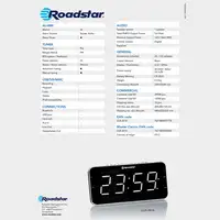 Roadstar CLR-2615 radio Reloj Analógica Negro