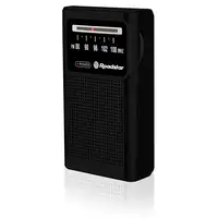 Radio Portátil FM Analógica, Funciona a Pilas,Toma Auriculares TRA-1230BK Roadstar