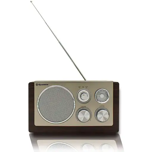 Radio Portátil Vintage FM Analógica Retro, Potente Altavoz, HRA1245NWD Roadstar