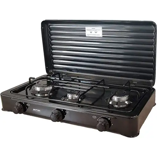 MPM SMILE-KN-03/1KB hobs Negro Encimera 60 cm Encimera de gas 3 zona(s)
