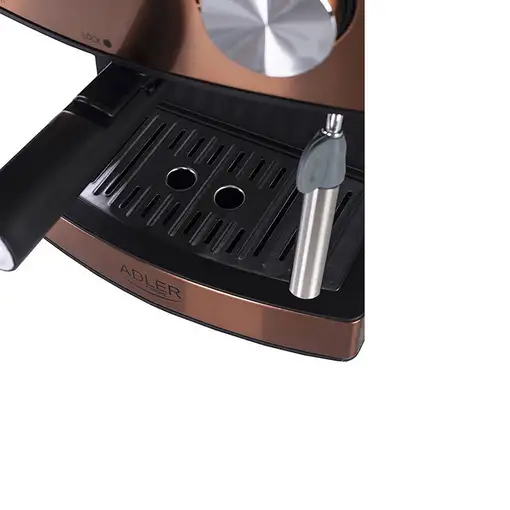 Cafetera Espresso Manual 15 bares 1,6 L, Brazo Doble Salida, AD 4404CR, Adler
