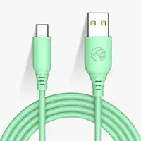 Cable de datos de silicona Tellur USB a tipo C, 3A, 1m, verde