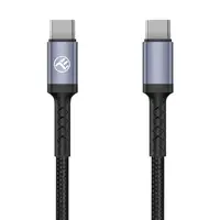 Cable de datos Tellur Tipo-C a Tipo-C, 3A, PD60W, 1m, nylon, negro