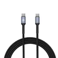 Cable de datos Tellur Tipo-C a Tipo-C, 3A, PD60W, 1m, nylon, negro