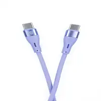 Cable de datos de silicona Tellur tipo C a tipo C, 3A, PD60W, 1 m, morado